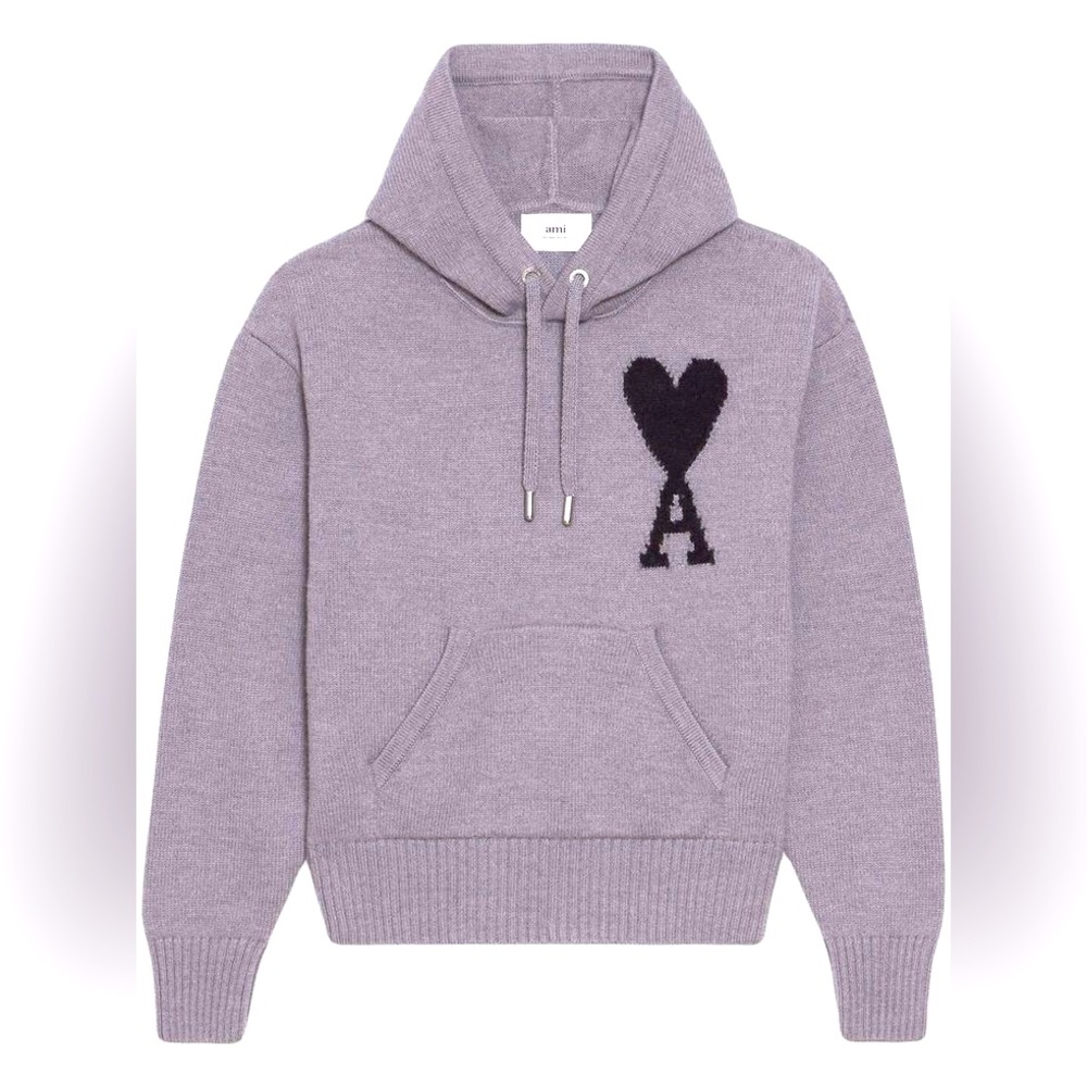 AMI Paris Ami de Coeur Knitted Hoodie